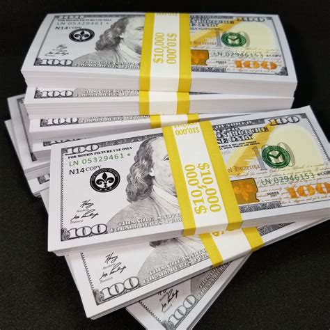 10k full print realistic prop money new fake 100 dollar bills real cash replica paper money us