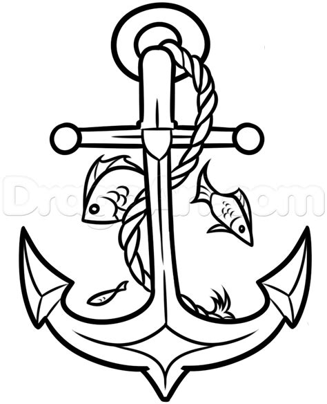 Step 8 Anchor Tattoo Drawing Lesson