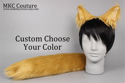 Wolf Costume Wolf Ears And Tail Anime Fantasy Cosplay Etsy