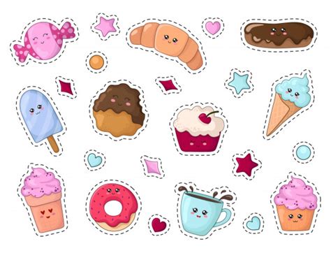 See more ideas about kawaii stickers, kawaii, cute drawings. Planner Stickers Cute Food Clipart / Kawaii Aesthetic / | Etsy