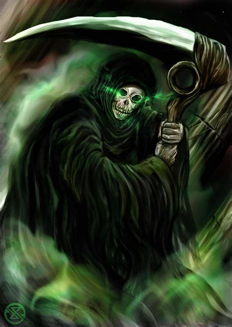 The Grim Reaper By Halloweenbloodyqueen On Deviantart Grim Reaper Art