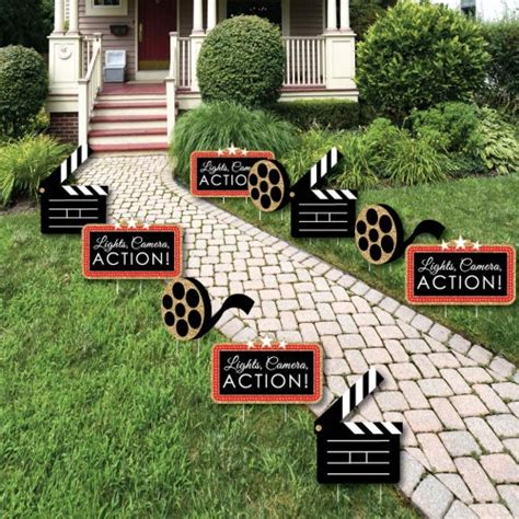 Red Carpet Hollywood Clapboard And Film Reel Lawn Etsy