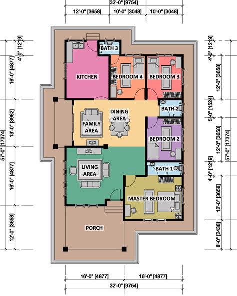 Buat pelan lantai yang terperinci dan tepat. MAKA CORPORATION SDN BHD: Rumah Banglo Satu Tingkat Fasa ...