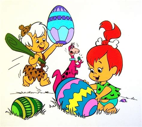 Pebbles And Bamm Bamm Easter Famous Cartoons Good Cartoons Cartoons Series Disney Cartoons