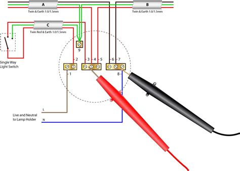 Let's just say we are using 120vac household voltage in this diagram. Important safety procedure for working on domestic lighting circuits | Light wiring