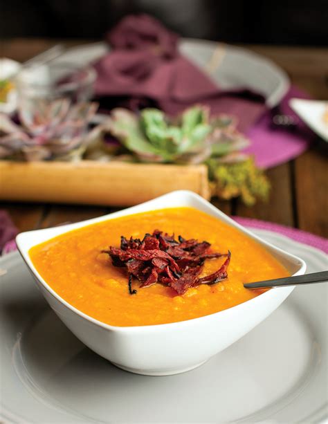Maple Roasted Carrot Soup With Crispy Pastrami Strips Recipes