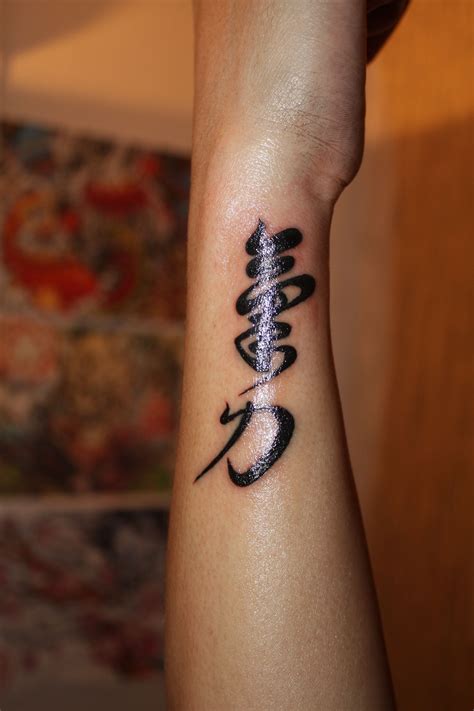 Chinese Strength Symbol Tattoo Wrist