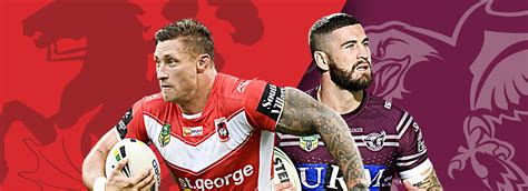 The game was played at. St George Illawarra Dragons v Manly Warringah Sea Eagles ...