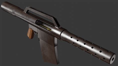 Cartel Diy Open Bolt Automatic 50 Bmg Rifle A Simple 3d Model Based