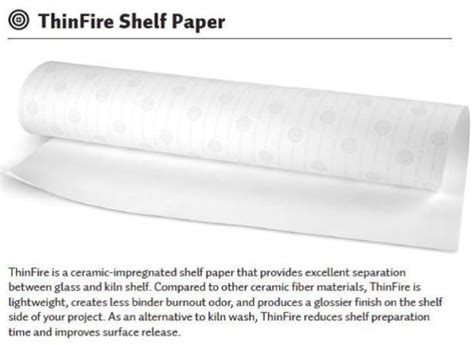 Bullseye Thinfire Shelf Paper 21 X 41 Rolls Ceramic Impregnated Kiln