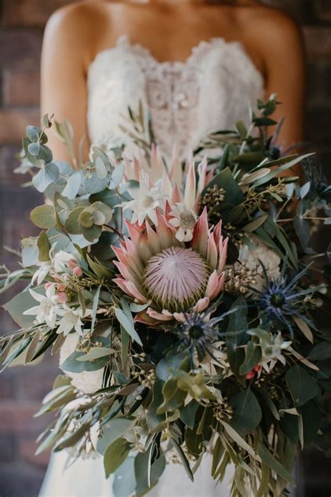 Amazing Australian Native Wedding Bouquets Polka Dot Wedding Protea Wedding Wedding Bridal