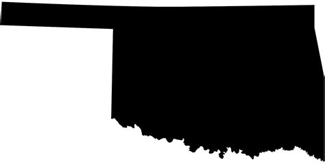 Oklahoma Map Silhouette Free Vector Silhouettes