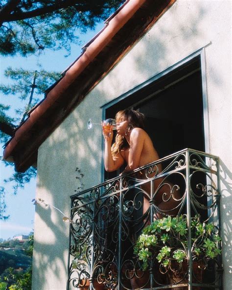 Halle Berry Drinks Wine Naked On Her Balcony