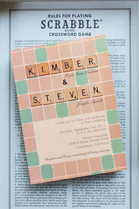 Steve And Kimbers Scrabble Wedding Design The Goodness Scrabble