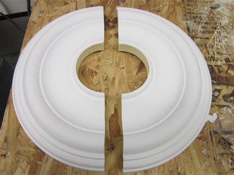 White finish decorative medallion the 24 in. Behind the Scenes: Two-Piece Ceiling Medallions ...