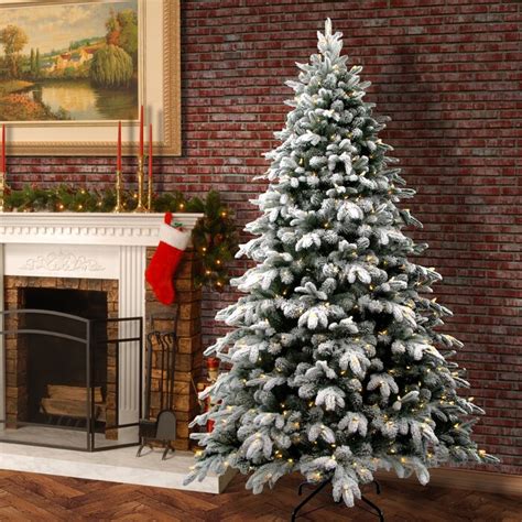 Snowy Avalanche 75 Green Spruce Artificial Christmas Tree With 600