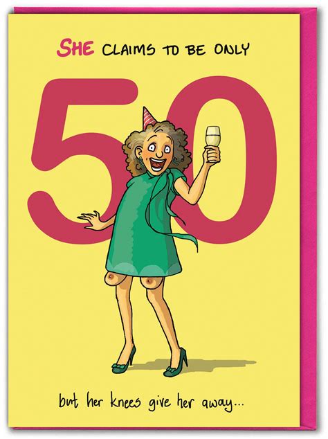 Funny 50th Cards For Her Women Partner Wife Friend Mate Etsy