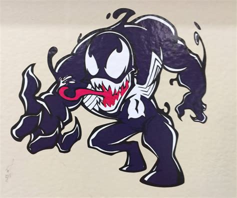 Marvel Spider Man Venom Symbiote Chibi Vinyl Sticker Decal Etsy