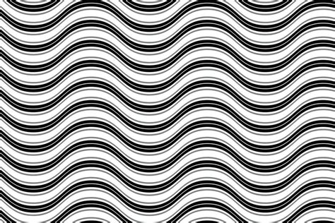 Abstract Seamless Black And White Stripe Straight Line Wave Pattern