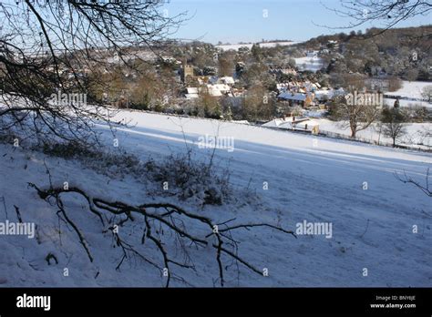 Hambleden Village In The Snow Chiltern Hills Buckinghamshire England