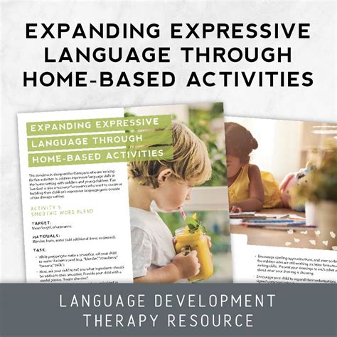 Expanding Expressive Language Through Home Based Activities Therapy