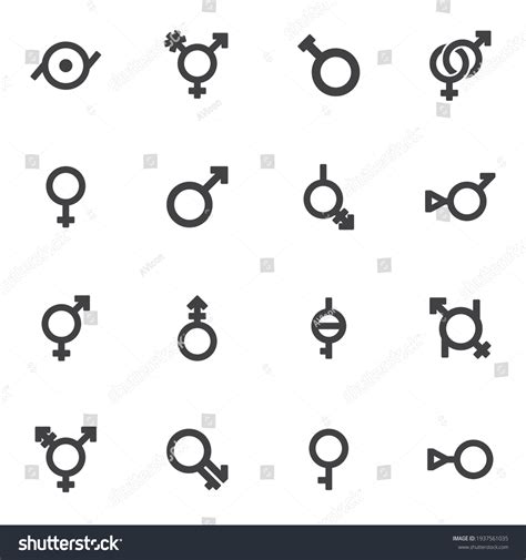 Sexual Orientation Vector Icons Set Gender Stock Vector Royalty Free