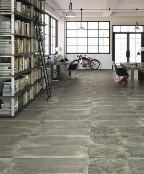 Indoor Tile Metal Effect Cement Porto Ceracasa Ceramica Floor
