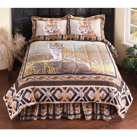 Discount cartoon fashion print bedding set dragon fish tiger comforter bedding sets duvet cover bed linen 16 discount : Hautman® "Watching Tiger" Comforter Set - 154456 ...