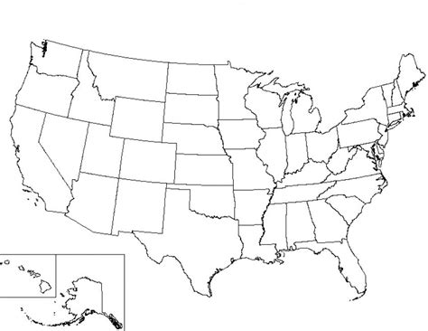 Printable Map Of The United States With States And Capitals Labeled