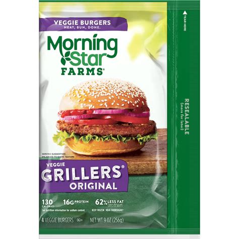 Morningstar Farms Grillers Original Veggie Burgers 9 Oz 4 Ct Walmart