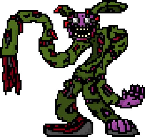 Stylised Springtrap Pixel Art Fivenightsatfreddys