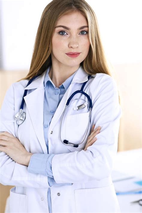 Premium Photo Woman Doctor Standing In Hospital Office Physician At