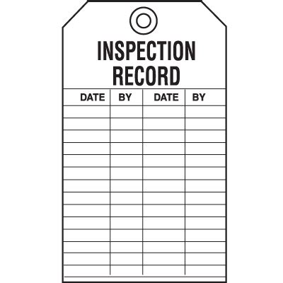 Also remove from service any harness that's been involved in a fall. Safety Inspection Tags - Inspection Record | Safety Tags ...