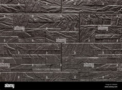 Black Decorative Stone Tile Texture With Abstract Patterns Background