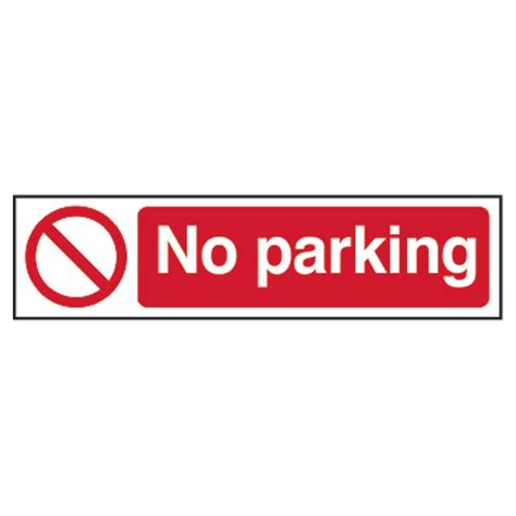 Asec `no Parking` Sign 200mm X 50mm Crothers