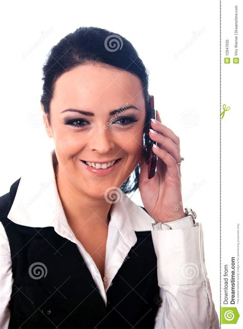 Girl With Mobile Phone Stock Image Image Of Women Human 12947635