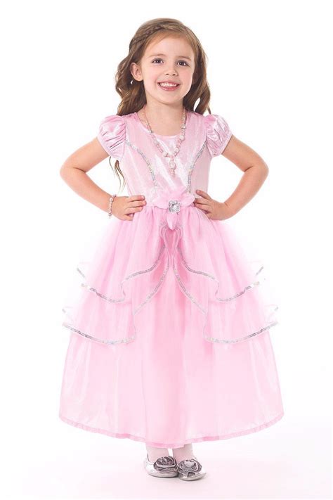 Little Adventures Traditional Royal Pink Princess Girls Costume Medium