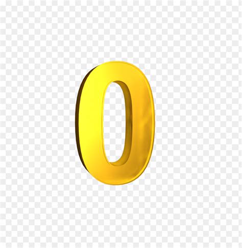 Zero D Numbers Gold PNG Image With Transparent Background TOPpng