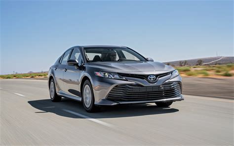 Download Wallpapers 4k Toyota Camry Hybrid Road 2018 Cars Gray