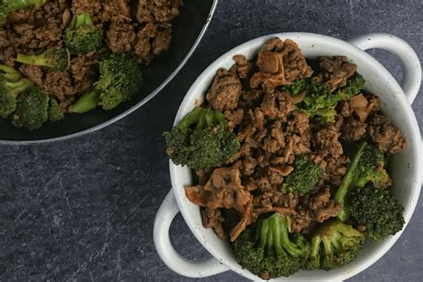 1 pound lean ground beef … Sticky Sweet Ground Beef and Broccoli: A High Protein, Low ...