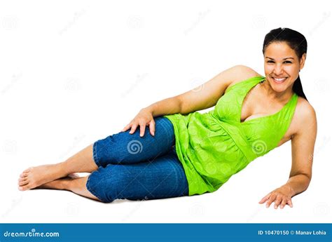 Confident Woman Reclining Stock Photo Image Of Pose 10470150