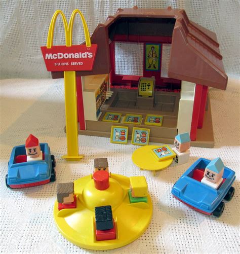 Vintage Playskool Mcdonalds Playset With Box Little People Cars
