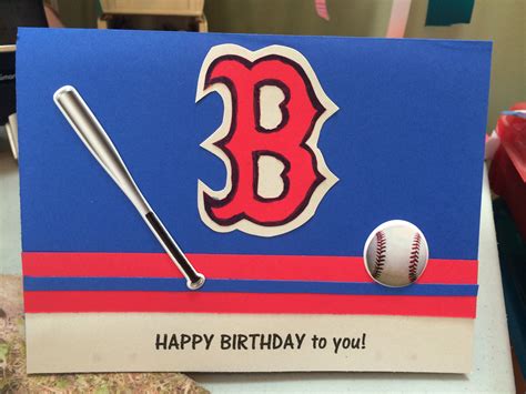 A Birthday Card With A Bat And Ball On It