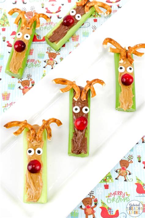 If you've been on the hunt for the perfect gift for your children, we've got you covered! Rudolph Celery Snacks - Healthy Christmas Snack Idea - Natural Beach Living