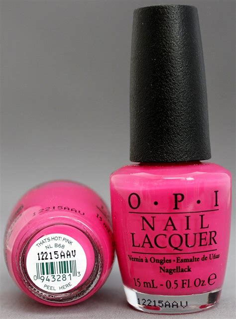Why does this color hold such a spot in my heart? OPI Nail Polish NL B68 That's Hot! Pink | Nail polish, Opi ...
