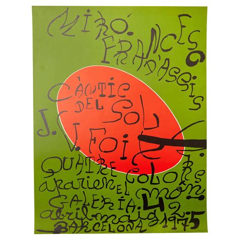 Large Joan Miro Exhibition Poster For Sale At 1stdibs