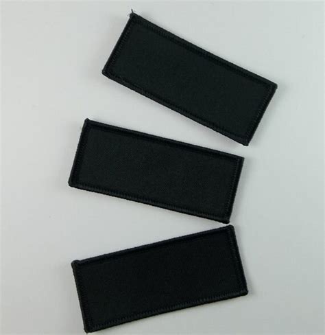 Black Rectangular Blank Patch 3 X 125 Inchprintable