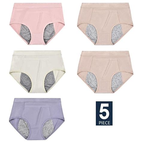 Goedkope Langsha 5pcs Leak Proof Menstrual Period Panties Women Underwear Physiological Pants