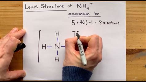Lewis Structure Of Nh Ammonium Ion Youtube