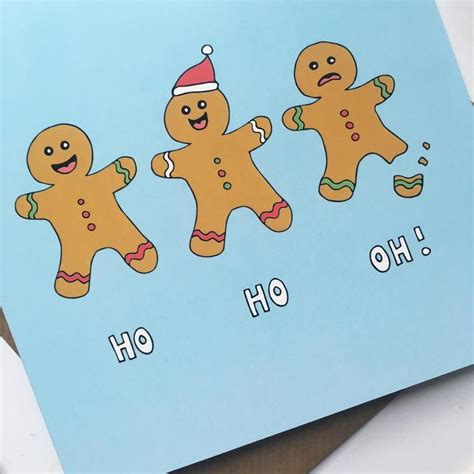 Gingerbread Christmas Card Funny Christmas Card Etsy Christmas Card